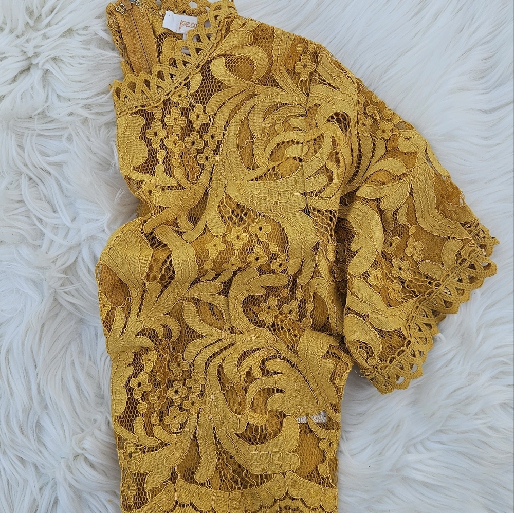 Yellow Lace Top